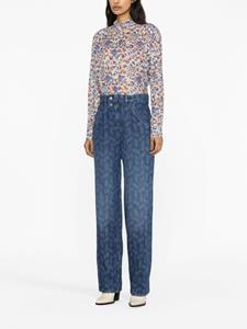 MARANT ÉTOILE Sulanoa-print straight-leg jeans - Blauw