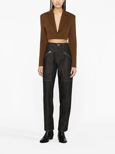 ISABEL MARANT straight-leg denim trousers - Zwart