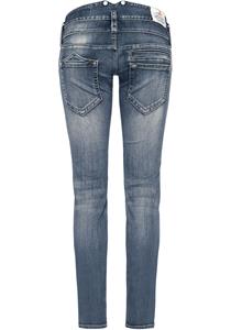 Herrlicher Slim-fit-Jeans "PITCH SLIM ORGANIC DENIM CASHMERE", mit Badge