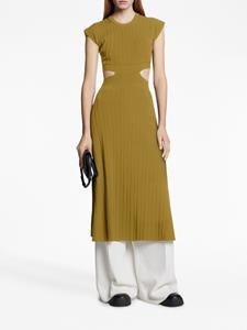 Proenza Schouler White Label cut-out detailing short-sleeve dress - Groen