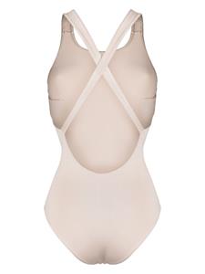 PRISM² round-neck cross-straps swimsuit - Beige