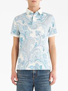 ETRO paisley-print cotton polo shirt - Wit