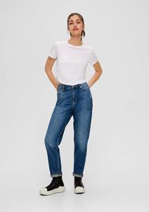 Q/S by s.Oliver 7/8-Hose Slim: Non-Stretch Mom-Jeans in Ankle Length Destroyes