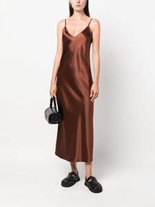 JOSEPH Clea satin midi dress - Bruin