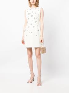 Marchesa Notte crystal-embellished sleeveless minidress - Wit