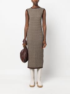 Marni knitted sleeveless midi dress - Bruin