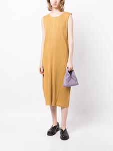Pleats Please Issey Miyake Midi-jurk met plissé-effect - Geel