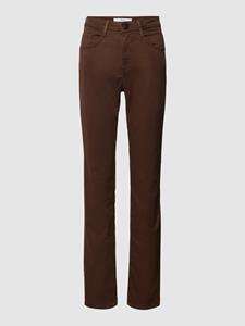 Brax Stoffhose BRAX Winter-Baumwoll-Hose Mary braun Slim Fit in softer Qualität