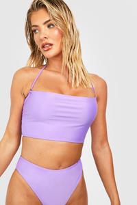 Boohoo Essentials Longline Bandeau Bikini Top, Lilac