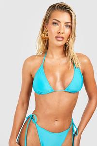 Boohoo Essentials Padded Triangle Bikini Top, Aqua