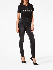 Philipp Plein high-rise skinny faded jeans - Zwart