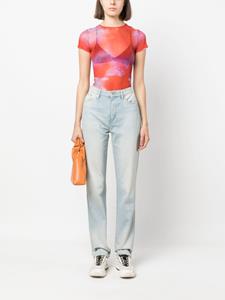 Kenzo Japanese high-waisted straight-leg jeans - Blauw