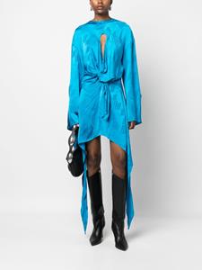 The Attico Mini-jurk met lange mouwen - Blauw