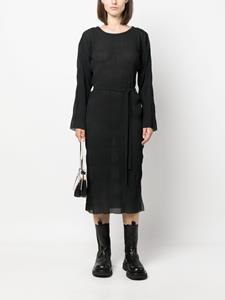 Henrik Vibskov Midi-jurk met plissé-effect - Zwart
