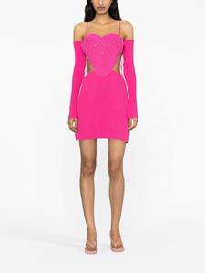MACH & MACH Off-shoulder mini-jurk - Roze