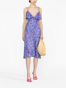 ISABEL MARANT Midi-jurk met bloemenprint - Blauw