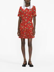 Alessandra Rich floral-print silk minidress - Rood