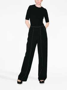 Rosetta Getty wide-leg elasticated-waistband trousers - Zwart