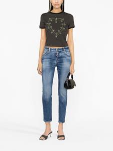 Dsquared2 logo-patch tapered jeans - Zwart