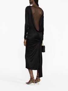Versace x Dua Lipa knotted backless dress - Zwart