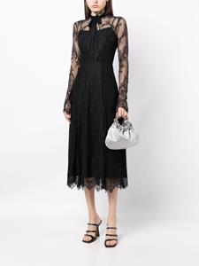 Macgraw Midi-jurk met kant - Zwart