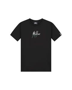 Malelions T-shirt Split essentials - Zwart / Donker groen