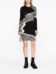 Missoni abstract-pattern wool minidress - Zwart