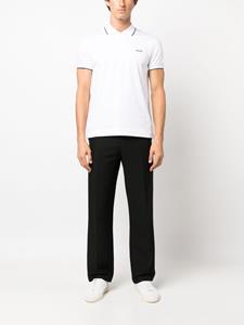 Zegna contrast-trim short-sleeve polo shirt - Wit