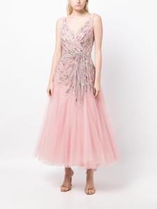 Jenny Packham Midi-jurk verfraaid met kristallen - Roze