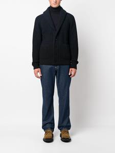 Brioni chunky-knit button-up cashmere - Zwart