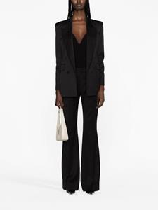 TOM FORD high-waisted flared wool trousers - Zwart