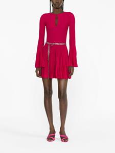 Blumarine pleated wool minidress - Roze