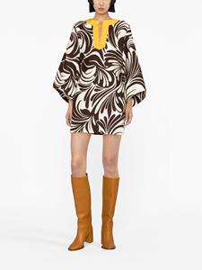 La DoubleJ The Kaftan Mini printed dress - Bruin