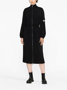 Moncler zipped high-neck midi dress - Zwart