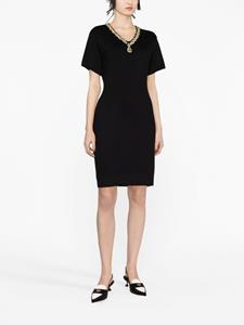 Moschino Midi-jurk verfraaid met edelsteen - Zwart