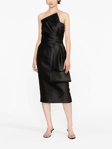 Alberta Ferretti Midi-jurk met strikdetail - Zwart