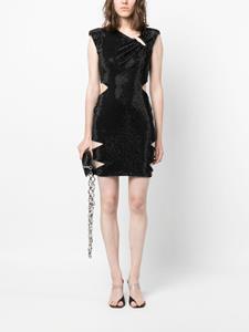 Philipp Plein Mini-jurk verfraaid met kristallen - Zwart
