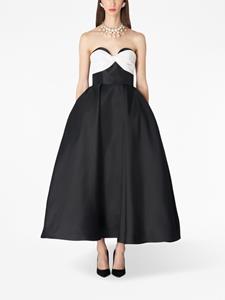 Carolina Herrera two-tone strapless gown - Zwart