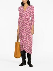 ISABEL MARANT Albini printed silk midi dress - Roze