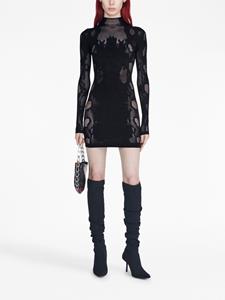 Dion Lee Semi-doorzichtige mini-jurk - Zwart