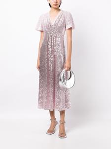 Needle & Thread Mila sequin-embellished V-neck midi dress - Roze