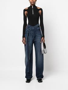 Ottolinger wrap-style cut-out straight-leg jeans - Blauw