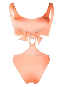 Noire Swimwear Badpak met uitgesneden detail - Oranje
