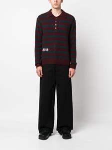 Andersson Bell logo-embroidered striped polo shirt - Rood