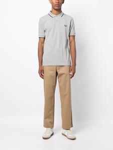 Fred Perry contrast-trim cotton polo shirt - Grijs