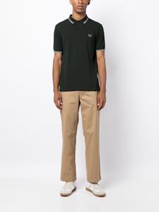 Fred Perry contrast-trim cotton polo shirt - Zwart