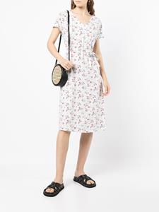 APC Midi-jurk met bloemenprint - Wit