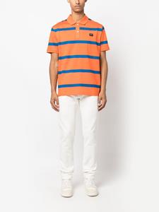 Paul & Shark stripe-pattern cotton polo shirt - Oranje