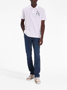 Armani Exchange logo-print cotton polo shirt - Wit