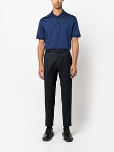 Brioni cotton-blend polo shirt - Blauw